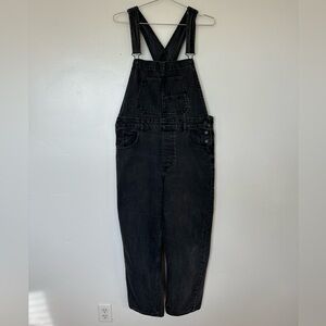 We the Free Black Mineral Ziggy Denim Overalls. Size Large.